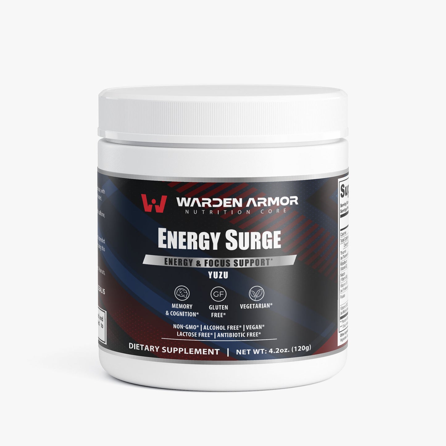 Energy Surge – Yuzu flavor energy & focus powder – Warden Armor Nutrition Core