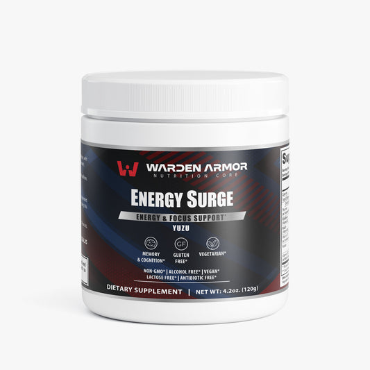 Energy Surge – Yuzu flavor energy & focus powder – Warden Armor Nutrition Core