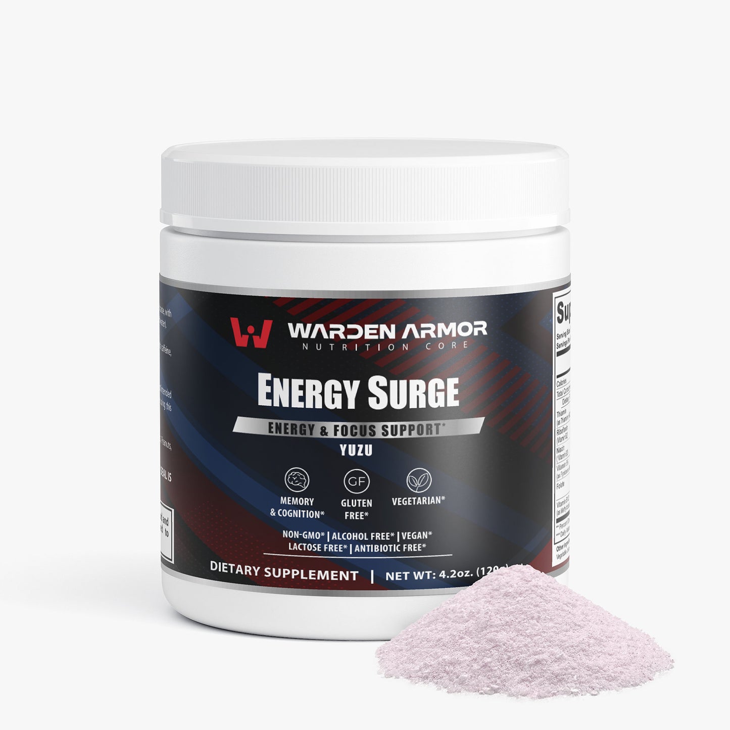 Energy Surge – Yuzu flavor energy & focus powder – Warden Armor Nutrition Core