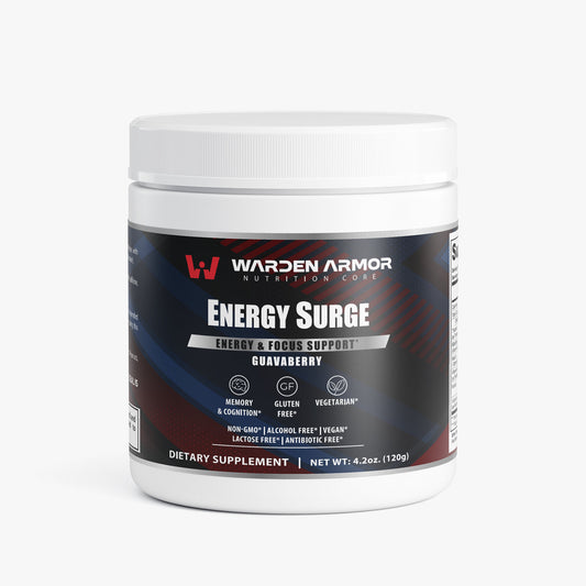 Energy Surge – Guava Berry Energy & Focus Powder – Warden Armor Nutrition Core