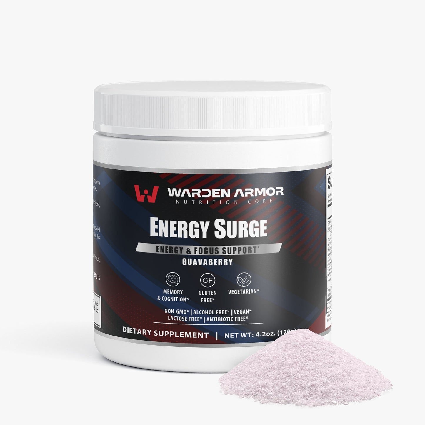 Energy Surge – Guava Berry Energy & Focus Powder – Warden Armor Nutrition Core