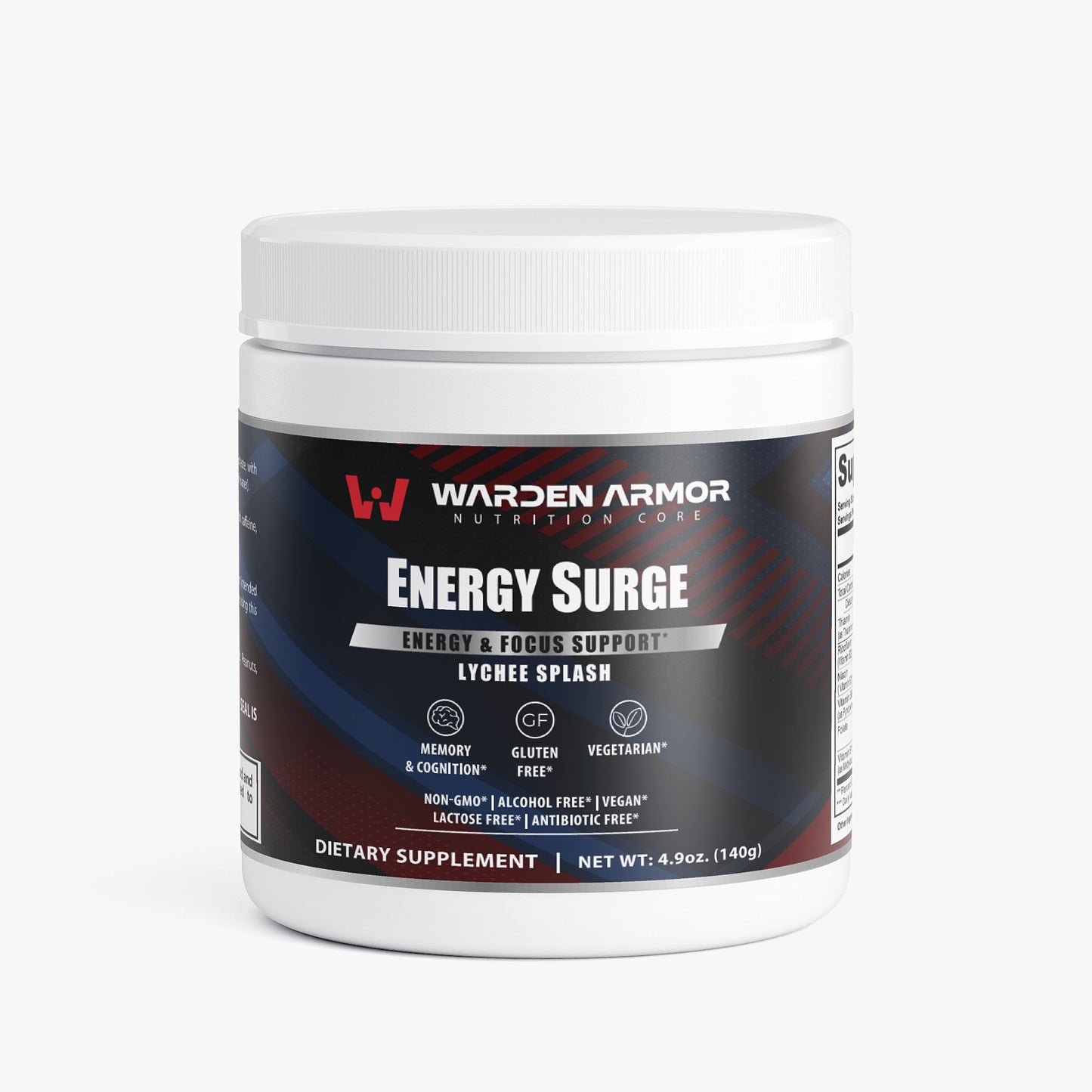 Energy Surge – Lychee Splash Energy & Focus Powder – Warden Armor Nutrition Core