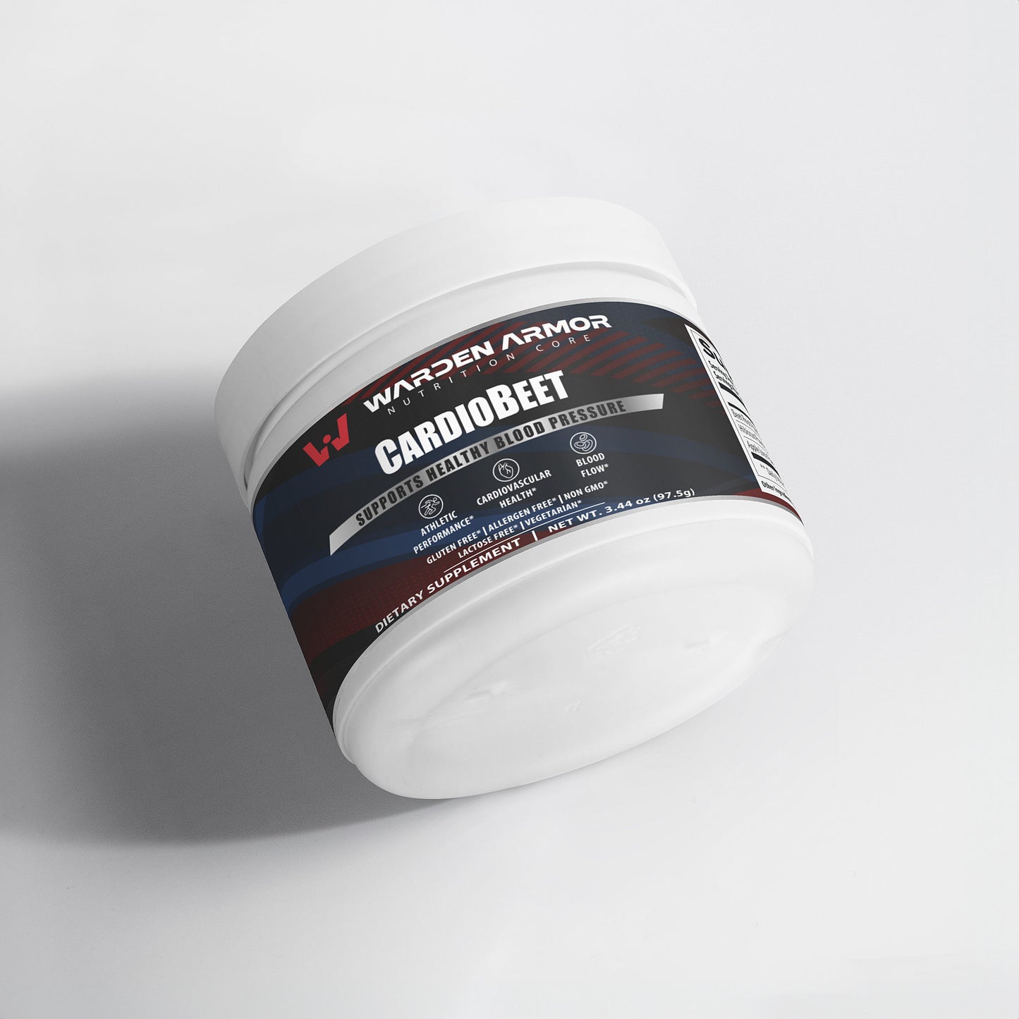 CardioBeet Natural Beetroot Powder by Warden Armor – Energy, Stamina & Heart Health Supplement.