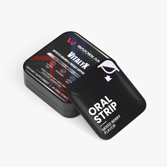 VitalyX - Appetite Balance & Weight Support Strips I Advanced Saffron + Chromium Oral Strips | Mixed Berry Flavor | Fast-Dissolve Wellness Support