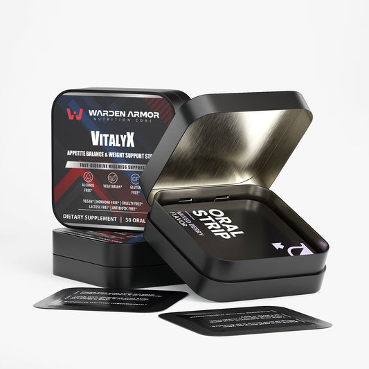 VitalyX - Appetite Balance & Weight Support Strips I Advanced Saffron + Chromium Oral Strips | Mixed Berry Flavor | Fast-Dissolve Wellness Support