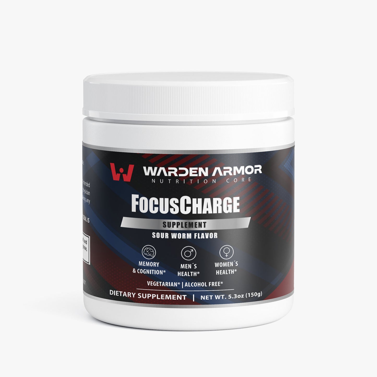 FocusCharge – cognitive focus and energy powder – Sour Gummi Worm flavor – Warden Armor Nutrition Core