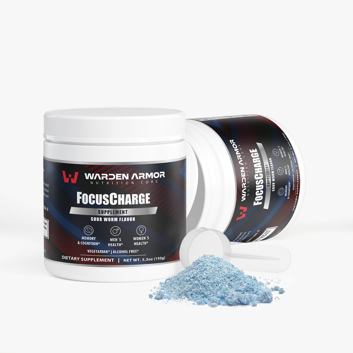 FocusCharge – cognitive focus and energy powder – Sour Gummi Worm flavor – Warden Armor Nutrition Core